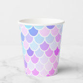 Moderne kleurrijke, liefdevolle Mermaid Seamless P Papieren Bekers (Voorkant)