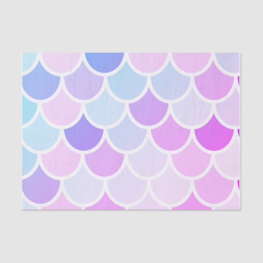 Moderne kleurrijke, liefdevolle Mermaid Seamless P Tissuepapier (Voorkant)