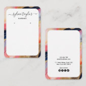 Moderne kleurrijke lijst oorbel lijst Display logo Visitekaartje (Voorkant / Achterkant)