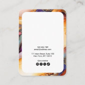 Moderne kleurrijke lijst oorbel lijst Display logo Visitekaartje (Achterkant)