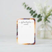 Moderne kleurrijke lijst oorbel lijst Display logo Visitekaartje (Staand voorkant)