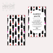 Moderne Kleurrijke Lux Lipstick Patroon Make-up Ar Visitekaartje