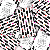 Moderne Kleurrijke Lux Lipstick Patroon Make-up Ar Visitekaartje