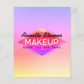 Moderne kleurrijke make-up en schoonheid flyer (Achterkant)