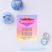 Moderne kleurrijke make-up en schoonheid flyer (Enkel)