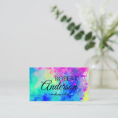 Moderne Kleurrijke make-up kunstenaar regenboog Visitekaartje (Staand voorkant)