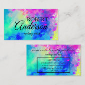 Moderne Kleurrijke make-up kunstenaar regenboog Visitekaartje (Voorkant / Achterkant)