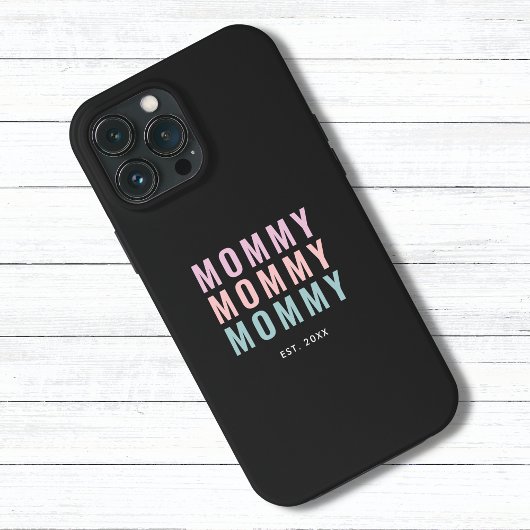 Moderne kleurrijke mama tekst Case-Mate iPhone case
