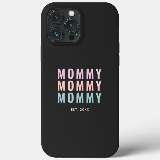 Moderne kleurrijke mama tekst Case-Mate iPhone case (Achterkant)