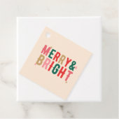 Moderne Kleurrijke Merry & Bright Bedankjes Labels (In situ)