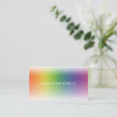 Moderne kleurrijke minimalistische elegante Sjablo Visitekaartje (Staand voorkant)