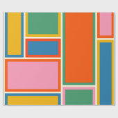 Moderne, kleurrijke minimalistische geometrische p cadeaupapier (Vlak)