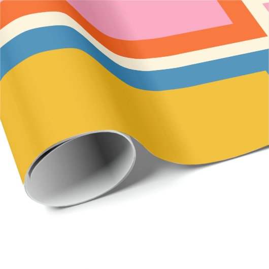 Moderne, kleurrijke minimalistische geometrische p cadeaupapier (Rol Hoek)