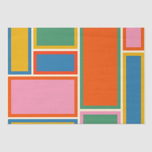 Moderne, kleurrijke minimalistische geometrische p tissuepapier (Voorkant)