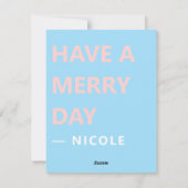 moderne kleurrijke minimalistische hoe je kerstkaa feestdagenkaart (Achterkant)