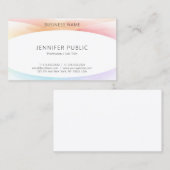 Moderne, kleurrijke minimalistische legante Sjablo Visitekaartje (Voorkant / Achterkant)