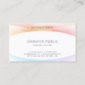 Moderne, kleurrijke minimalistische legante Sjablo Visitekaartje (Voorkant)