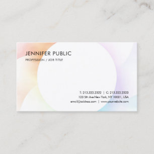 Moderne, kleurrijke minimalistische Sjabloon Profe Visitekaartje