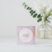 Moderne, kleurrijke, minimalistische Sjabloon Tren Vierkante Visitekaartje (Staand voorkant)