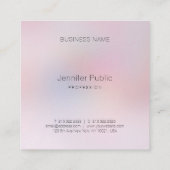 Moderne, kleurrijke minimalistische Sjabloon Vierkante Visitekaartje (Achterkant)