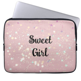 Moderne kleurrijke muurkunst laptop sleeve