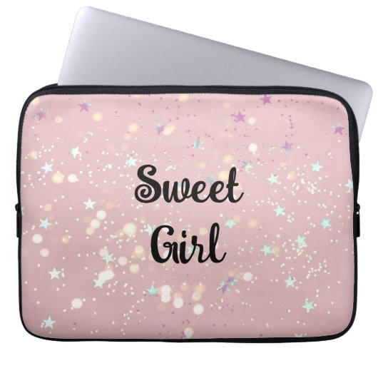 Moderne kleurrijke muurkunst laptop sleeve (Voorkant)