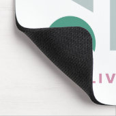 Moderne  kleurrijke naam gepersonaliseerd geometri muismat (Hoek)