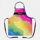 Moderne kleurrijke naam schort (Voorkant)