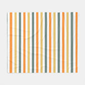Moderne, kleurrijke najaarse Herfst, striped patte Fleece Deken (Voorkant (Horizontaal))