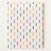Moderne Kleurrijke Neon Glitch Brushstrokes Planner (Achterkant)