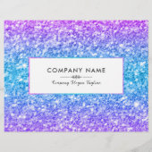 Moderne Kleurrijke Nep Glitterservice Prijslijst Flyer (Achterkant)