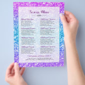 Moderne Kleurrijke Nep Glitterservice Prijslijst Flyer (Hand)
