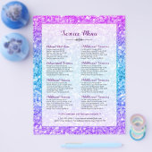 Moderne Kleurrijke Nep Glitterservice Prijslijst Flyer (Enkel)