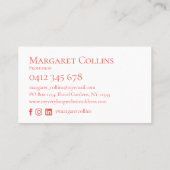 Moderne Kleurrijke Ontwerp Aangepaste Naam Visitekaartje (Achterkant)