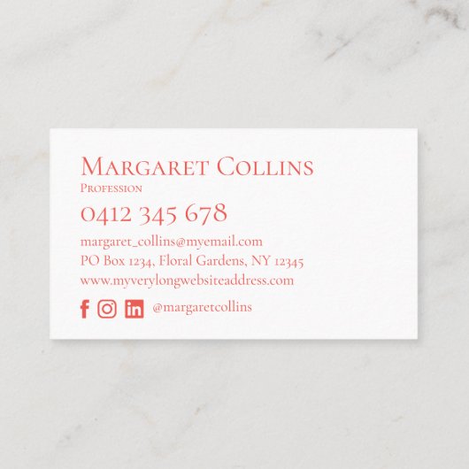 Moderne Kleurrijke Ontwerp Aangepaste Naam Visitekaartje (Achterkant)