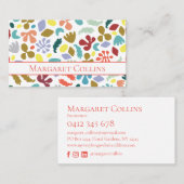 Moderne Kleurrijke Ontwerp Aangepaste Naam Visitekaartje (Voorkant / Achterkant)