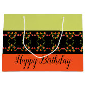 Moderne kleurrijke ontwerper groot cadeauzakje (Voorkant)