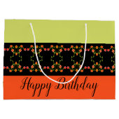 Moderne kleurrijke ontwerper groot cadeauzakje (Achterkant)