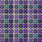 Moderne Kleurrijke Paarse Blauwgroen Geometrische  Tegeltje