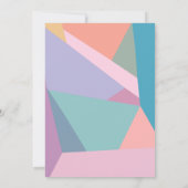 Moderne kleurrijke Paarse meetpartij Kaart (Achterkant)