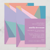 Moderne kleurrijke Paarse meetpartij Kaart (Voorkant / Achterkant)