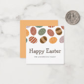 Moderne kleurrijke paaseieren notitiekaartje (Voorkant / Achterkant in situ)