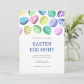 Moderne, kleurrijke paasjacht kaart (Staand voorkant)