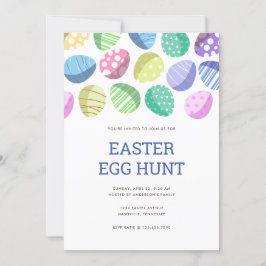 Moderne, kleurrijke paasjacht kaart