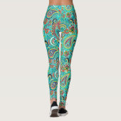 Moderne kleurrijke Paisley Leggings (Achterkant)