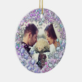 Moderne kleurrijke Pareltjes Hartvormig Keramisch Ornament (Rechts)