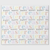 Moderne, kleurrijke pasta Happy Pasen Cadeaupapier (Vlak)