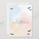 Moderne kleurrijke Pastel Blue Wizard Halloween Pa Kaart (Achterkant)
