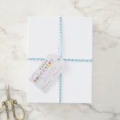 Moderne kleurrijke pastel Happy Easter Egg Basket Cadeaulabel (Met Touw)