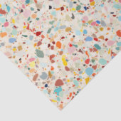 Moderne kleurrijke pastel Terrazzo patroon Tissuepapier (Detail)
